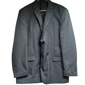 MARCHATTI men's dark gray suit jacket shell 100% polyester size 48L